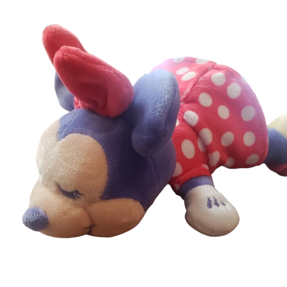 Minnie Mouse Disney Cuddleez Red Polka Dotted Dress Sleeping Minnie 6"  Plush - Picture 3 of 6